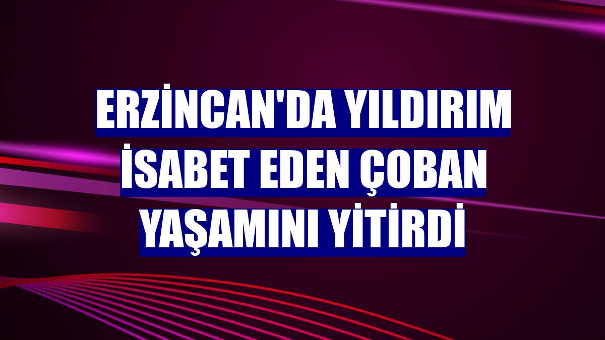 Erzincan'da yıldırım isabet eden çoban yaşamını yitirdi