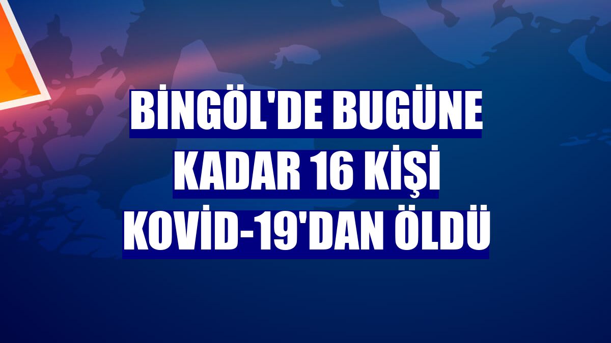 Bingöl'de bugüne kadar 16 kişi Kovid-19'dan öldü