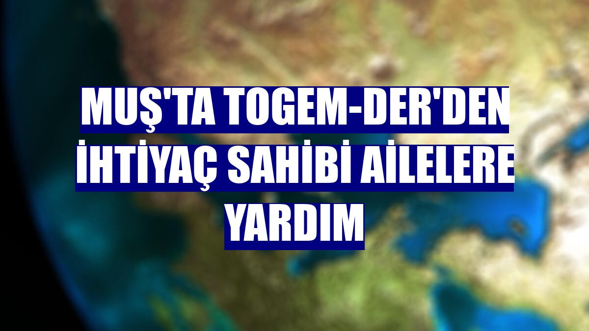 Muş'ta TOGEM-DER'den ihtiyaç sahibi ailelere yardım