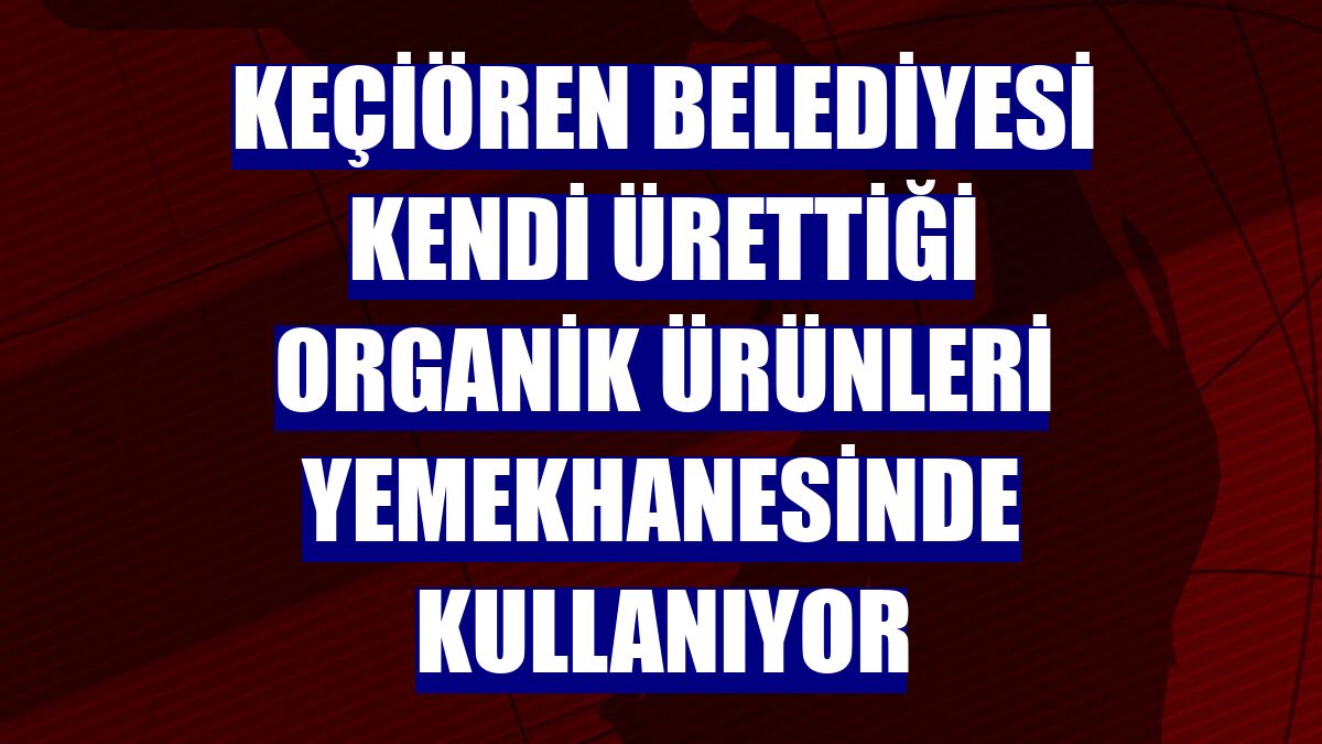 Keçiören Belediyesi kendi ürettiği organik ürünleri yemekhanesinde kullanıyor