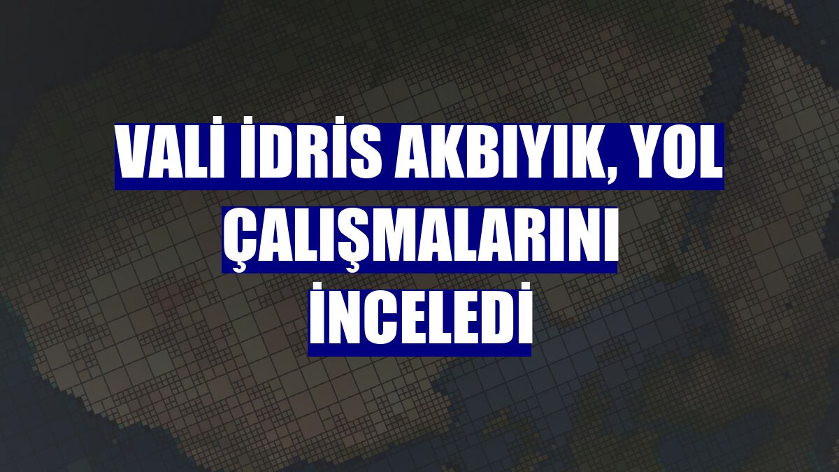 Vali İdris Akbıyık, yol çalışmalarını inceledi