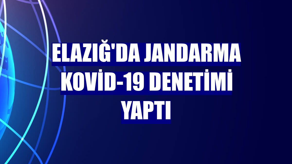 Elazığ'da jandarma Kovid-19 denetimi yaptı