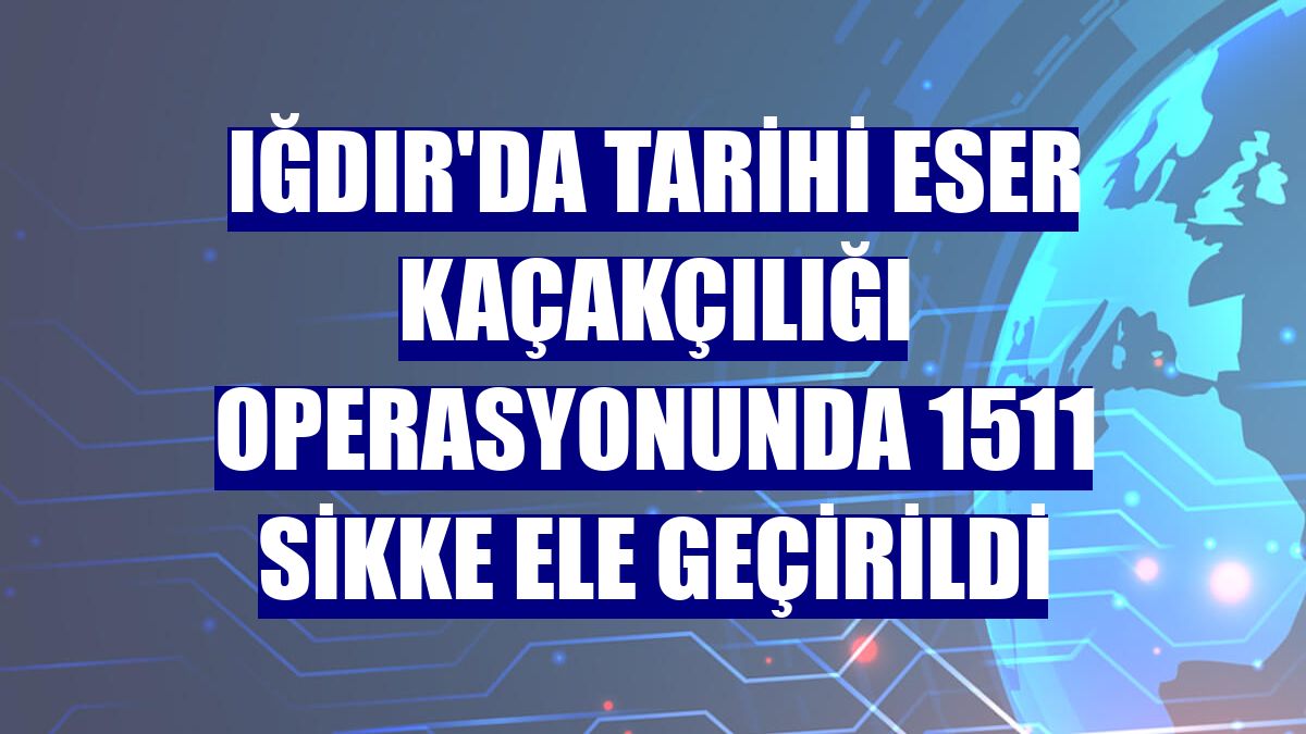 Iğdır'da tarihi eser kaçakçılığı operasyonunda 1511 sikke ele geçirildi