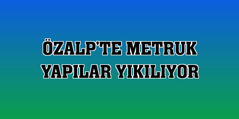 Özalp'te metruk yapılar yıkılıyor