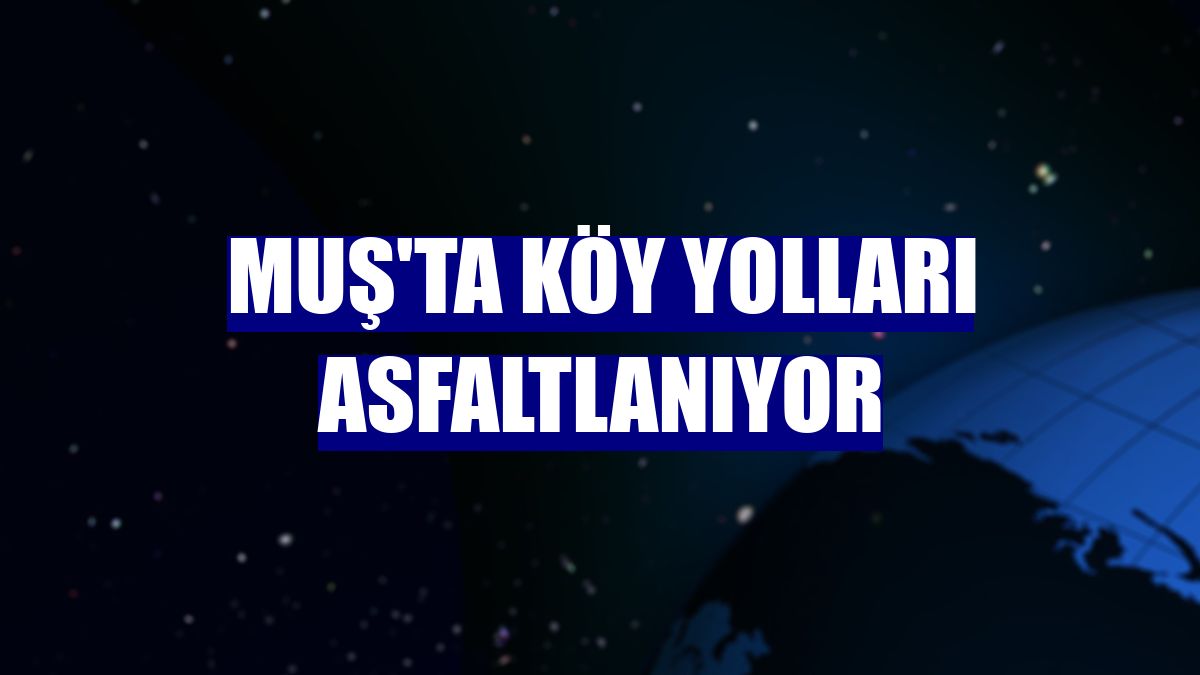 Muş'ta köy yolları asfaltlanıyor