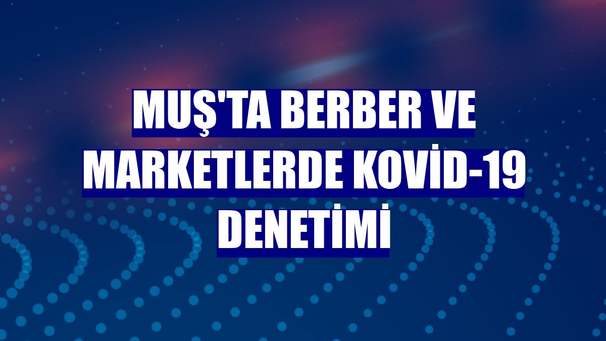 Muş'ta berber ve marketlerde Kovid-19 denetimi