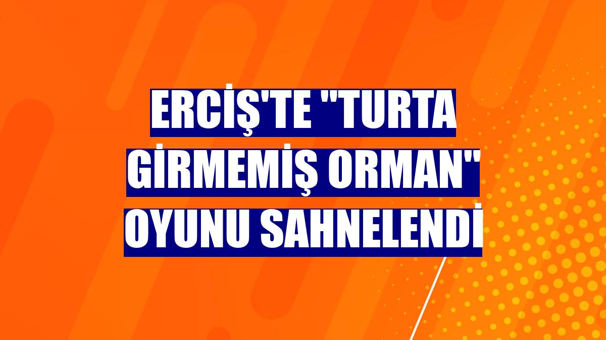 Erciş'te "Turta Girmemiş Orman" oyunu sahnelendi