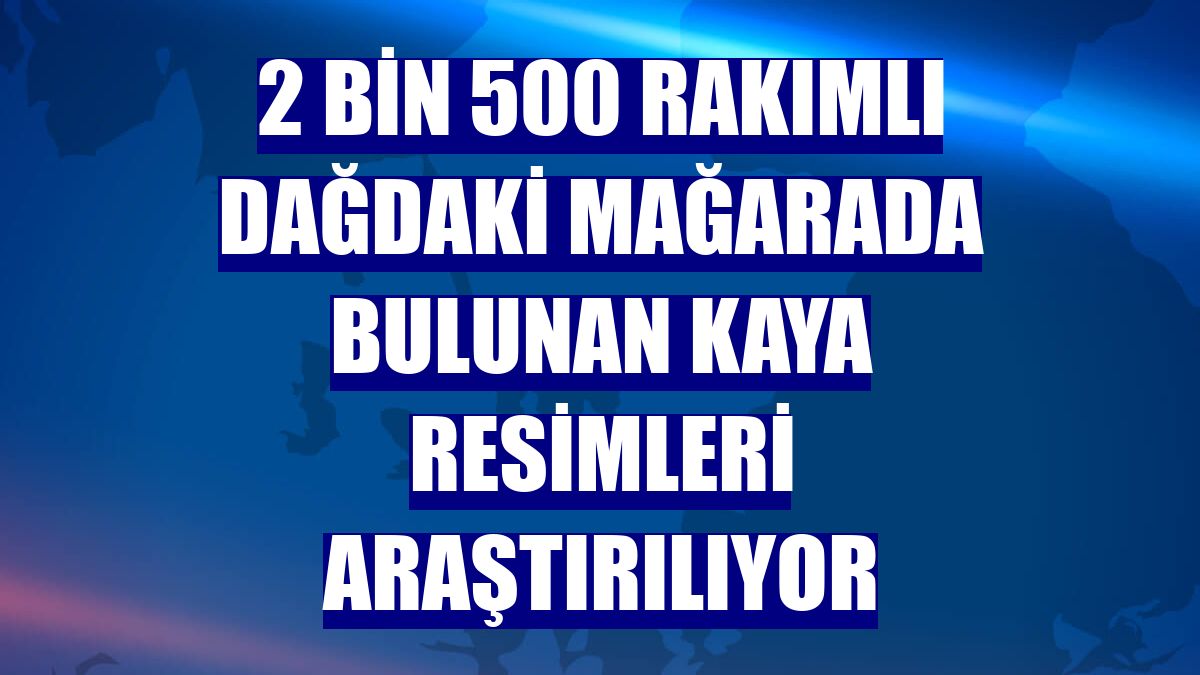 2 bin 500 rakımlı dağdaki mağarada bulunan kaya resimleri araştırılıyor