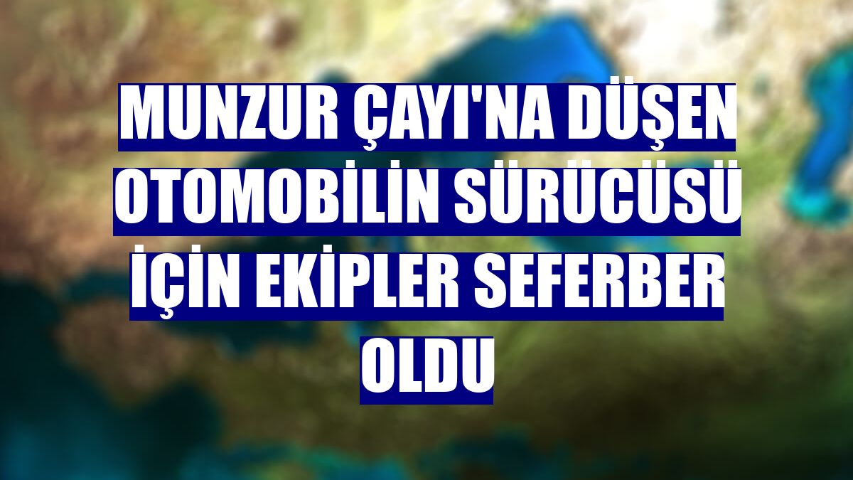 Munzur Çayı'na düşen otomobilin sürücüsü için ekipler seferber oldu