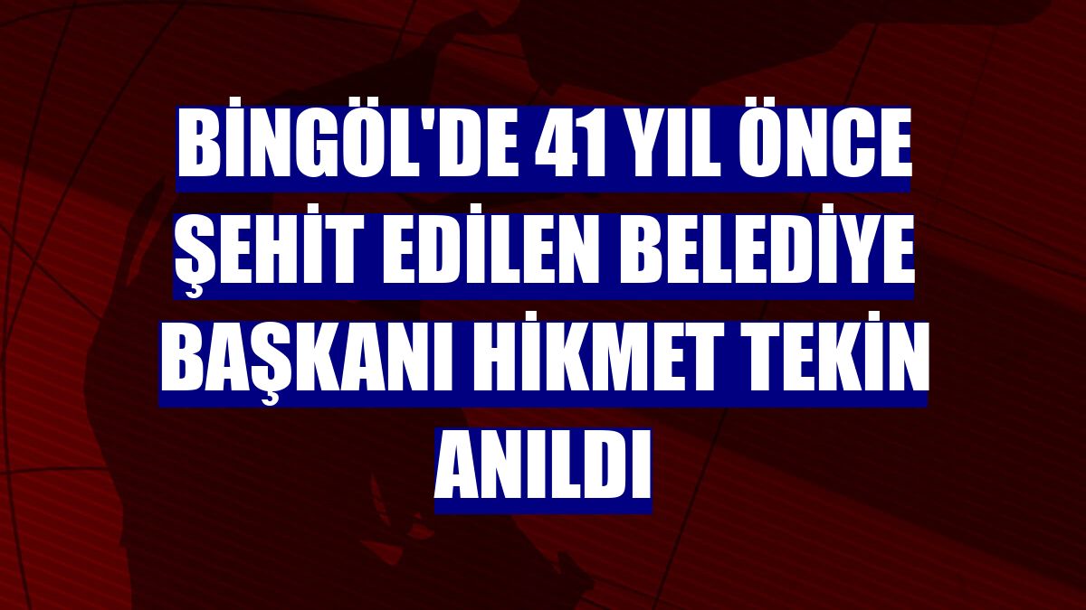 Bingöl'de 41 yıl önce şehit edilen Belediye Başkanı Hikmet Tekin anıldı