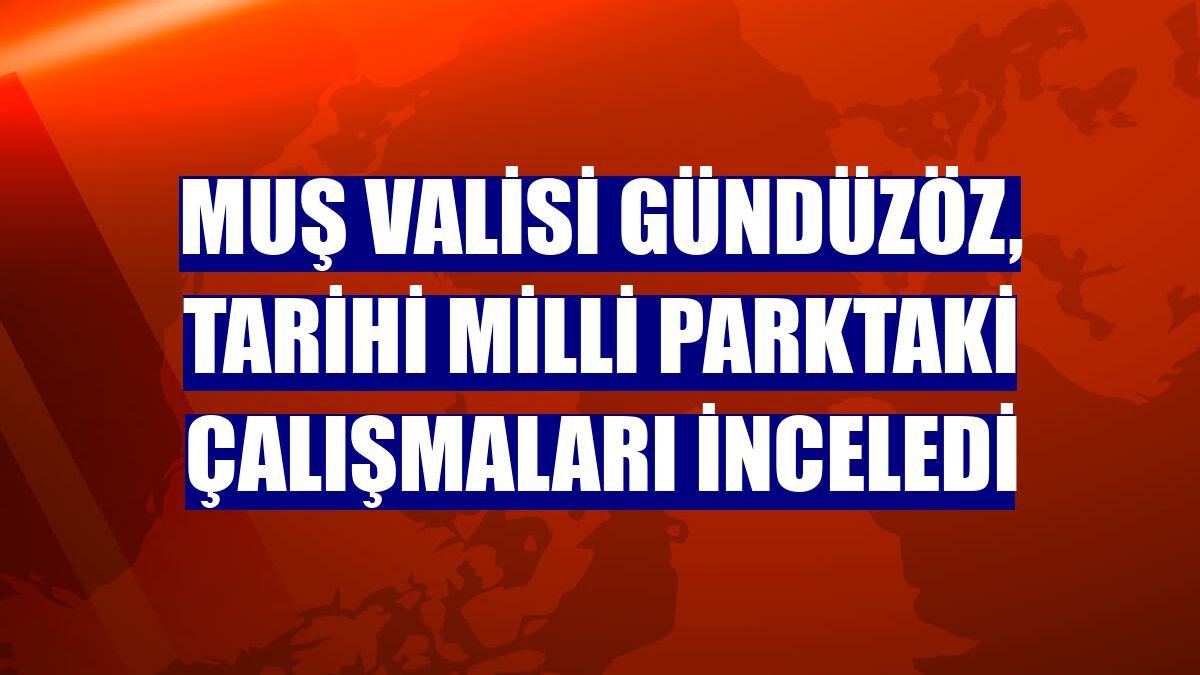 Muş Valisi Gündüzöz, tarihi milli parktaki çalışmaları inceledi