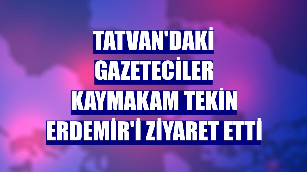 Tatvan'daki gazeteciler Kaymakam Tekin Erdemir'i ziyaret etti