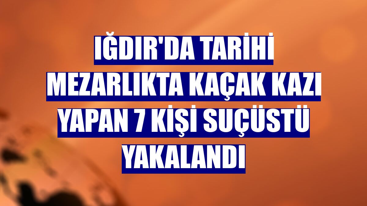 Iğdır'da tarihi mezarlıkta kaçak kazı yapan 7 kişi suçüstü yakalandı