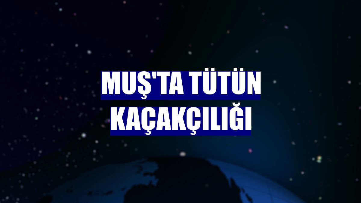 Muş'ta tütün kaçakçılığı