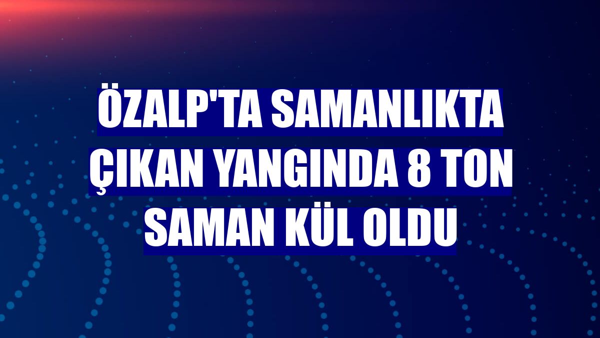 Özalp'ta samanlıkta çıkan yangında 8 ton saman kül oldu