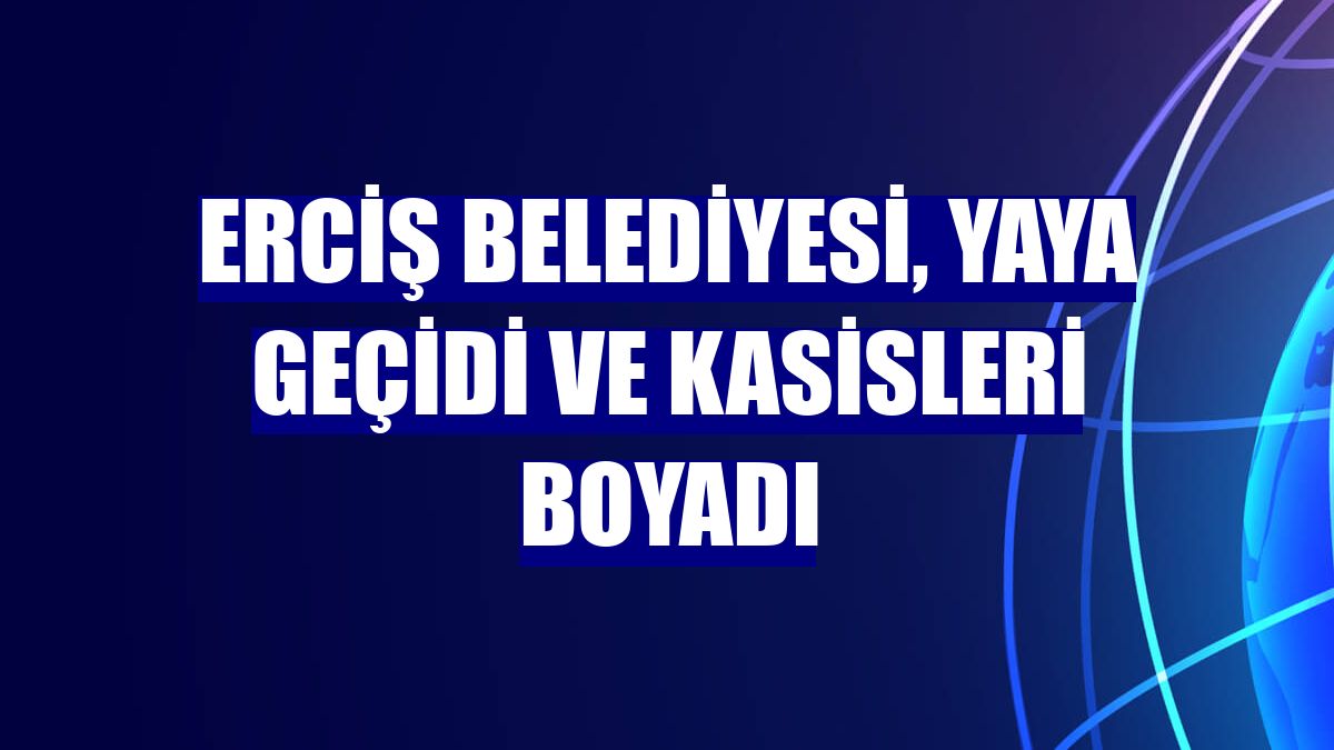 Erciş Belediyesi, yaya geçidi ve kasisleri boyadı