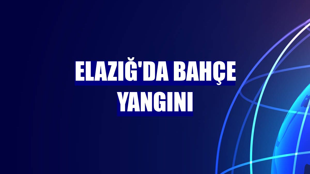 Elazığ'da bahçe yangını