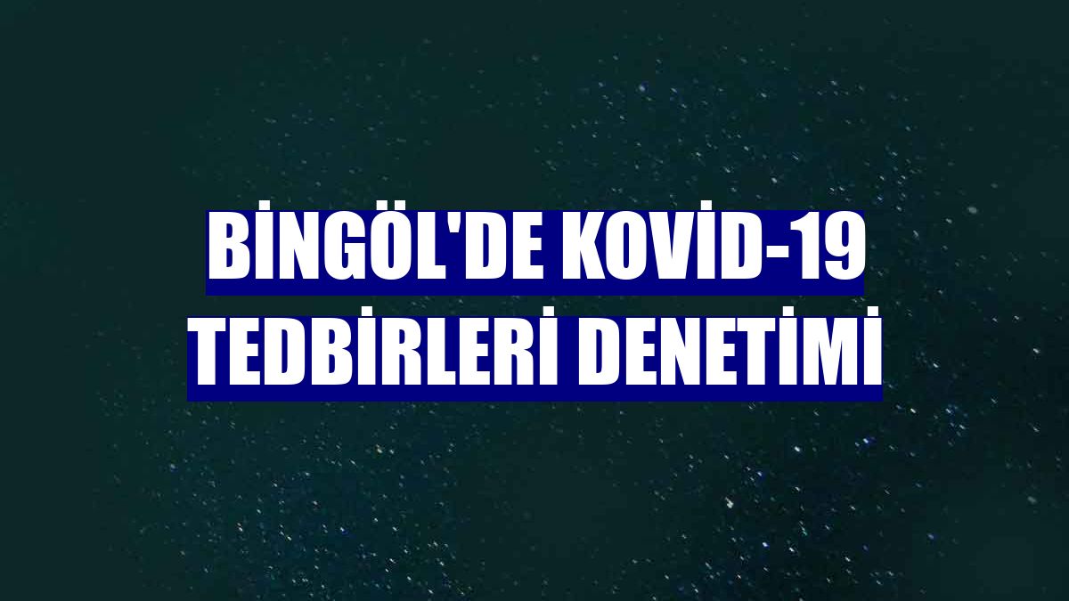 Bingöl'de Kovid-19 tedbirleri denetimi