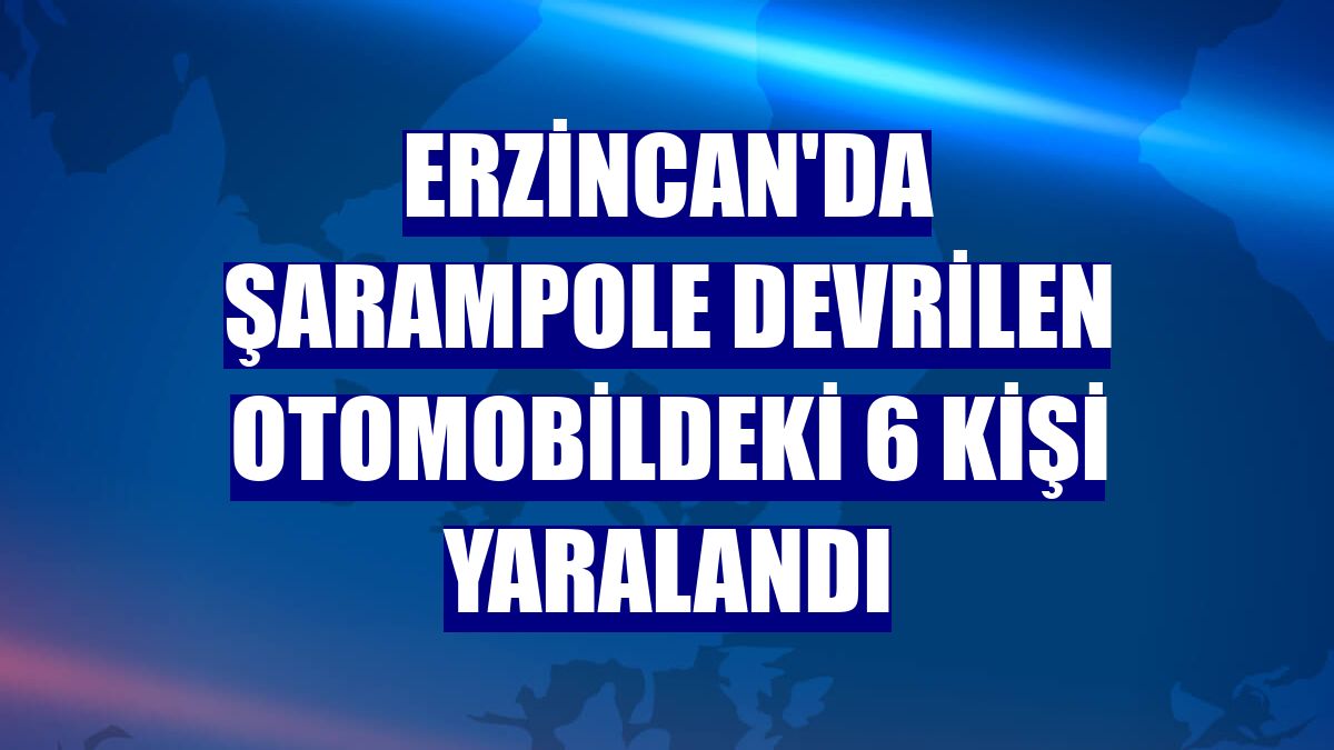 Erzincan'da şarampole devrilen otomobildeki 6 kişi yaralandı