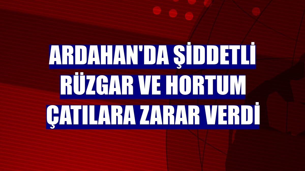 Ardahan'da şiddetli rüzgar ve hortum çatılara zarar verdi