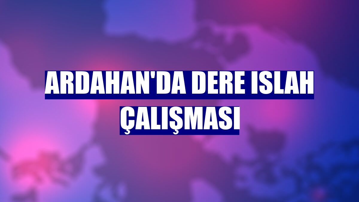 Ardahan'da dere ıslah çalışması