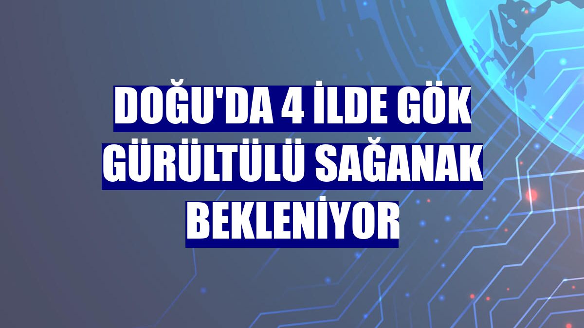 Doğu'da 4 ilde gök gürültülü sağanak bekleniyor