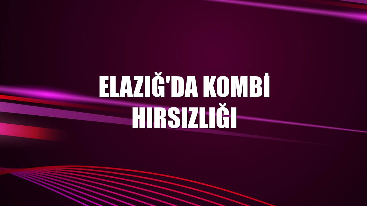 Elazığ'da kombi hırsızlığı