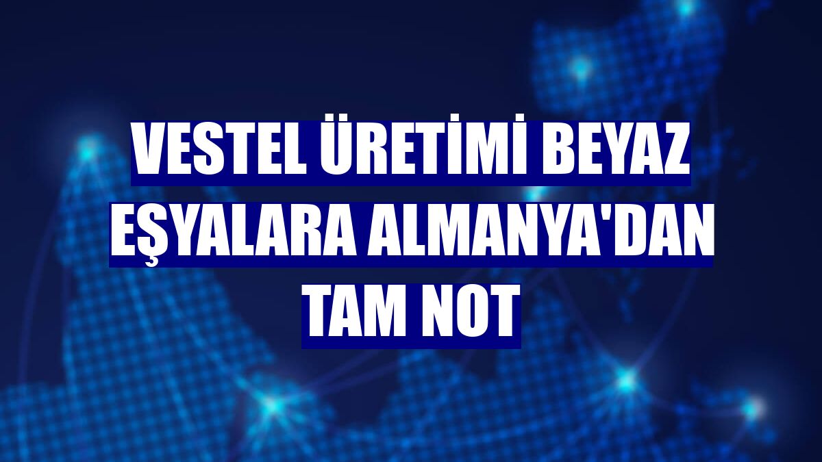 Vestel üretimi beyaz eşyalara Almanya'dan tam not
