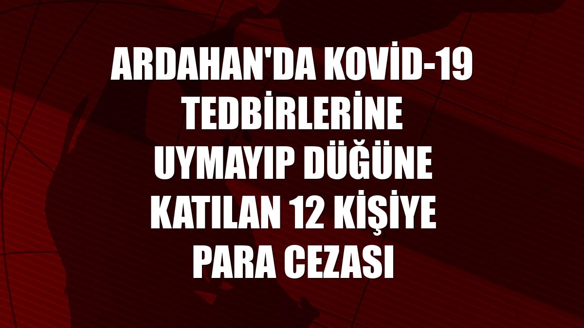 Ardahan'da Kovid-19 tedbirlerine uymayıp düğüne katılan 12 kişiye para cezası