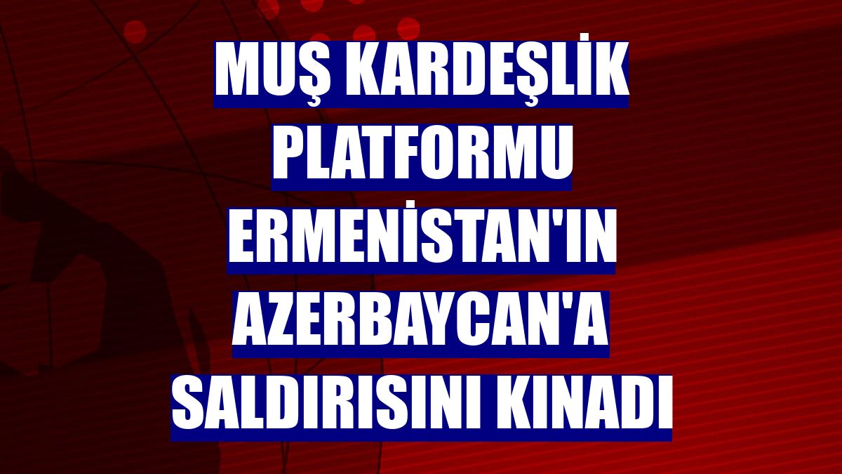 Muş Kardeşlik Platformu Ermenistan'ın Azerbaycan'a saldırısını kınadı