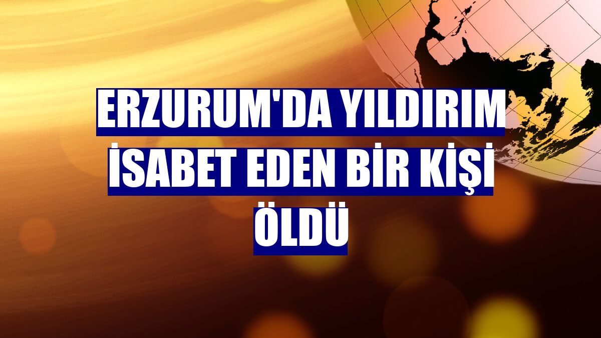 Erzurum'da yıldırım isabet eden bir kişi öldü