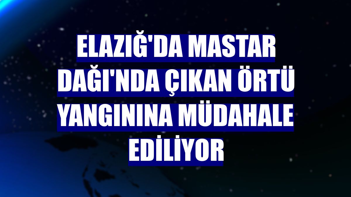 Elazığ'da Mastar Dağı'nda çıkan örtü yangınına müdahale ediliyor