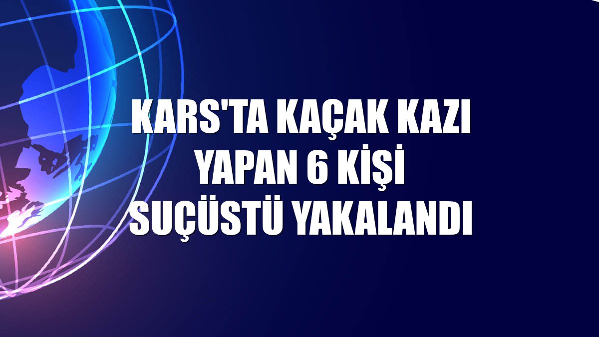 Kars'ta kaçak kazı yapan 6 kişi suçüstü yakalandı