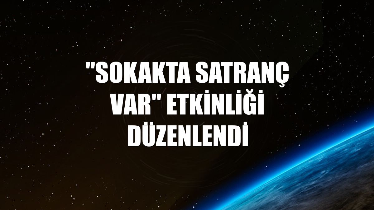 "Sokakta Satranç Var'' etkinliği düzenlendi