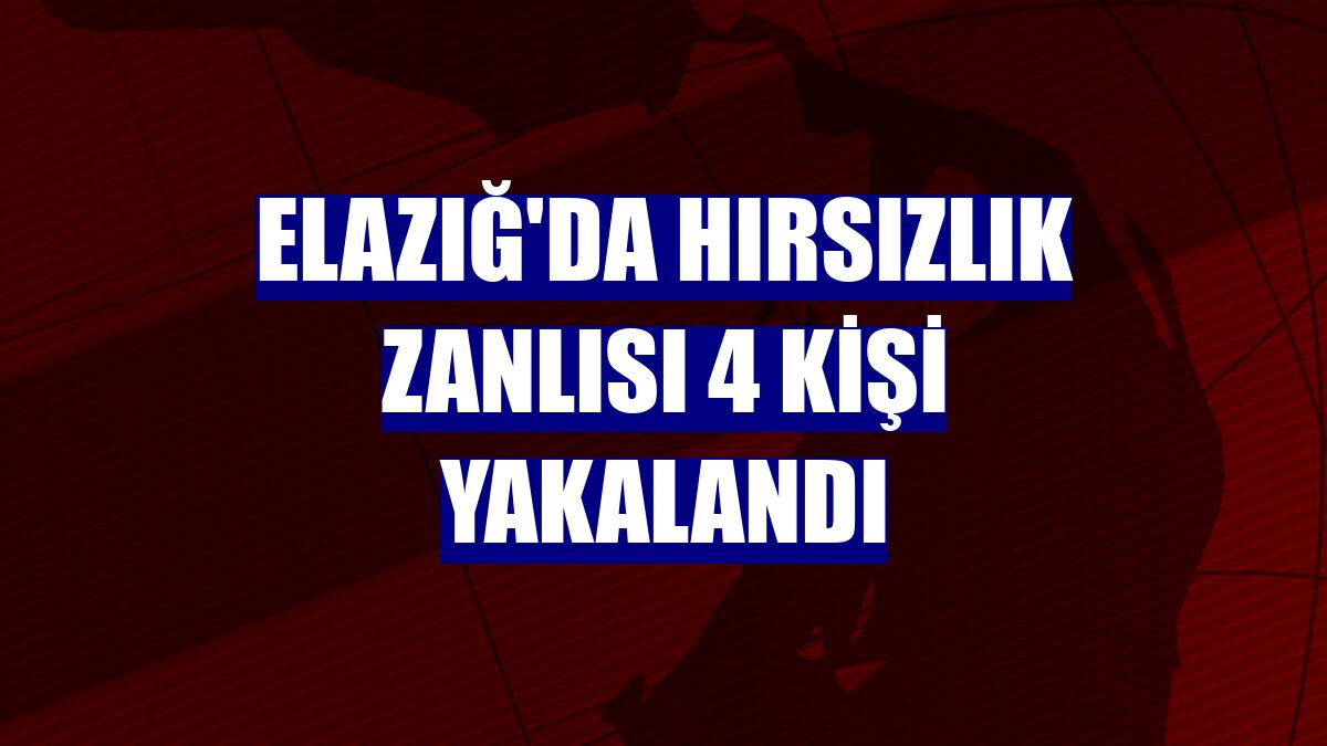 Elazığ'da hırsızlık zanlısı 4 kişi yakalandı