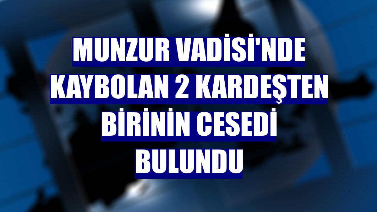 Munzur Vadisi'nde kaybolan 2 kardeşten birinin cesedi bulundu