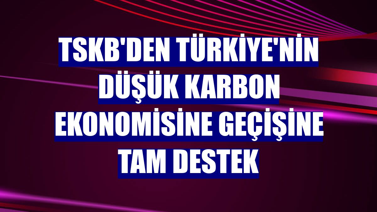 TSKB'den Türkiye'nin düşük karbon ekonomisine geçişine tam destek