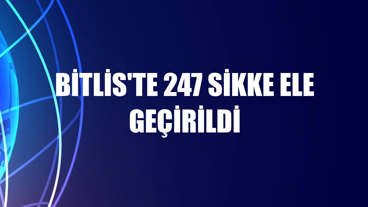 Bitlis'te 247 sikke ele geçirildi
