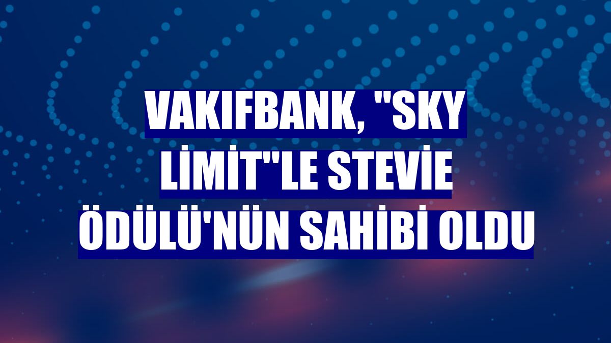 VakıfBank, "SKY Limit"le Stevie Ödülü'nün sahibi oldu