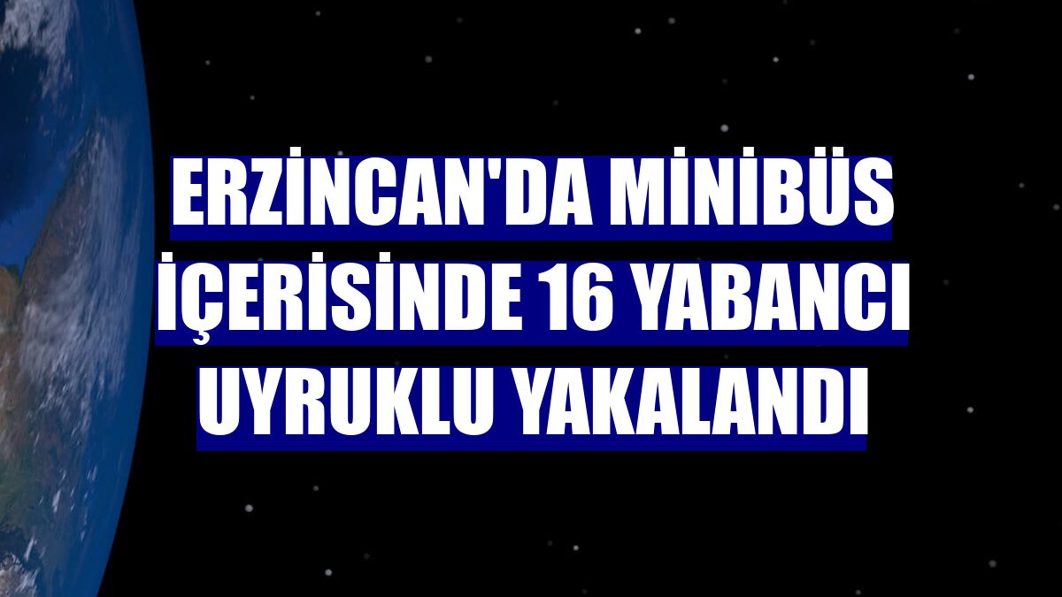 Erzincan'da minibüs içerisinde 16 yabancı uyruklu yakalandı