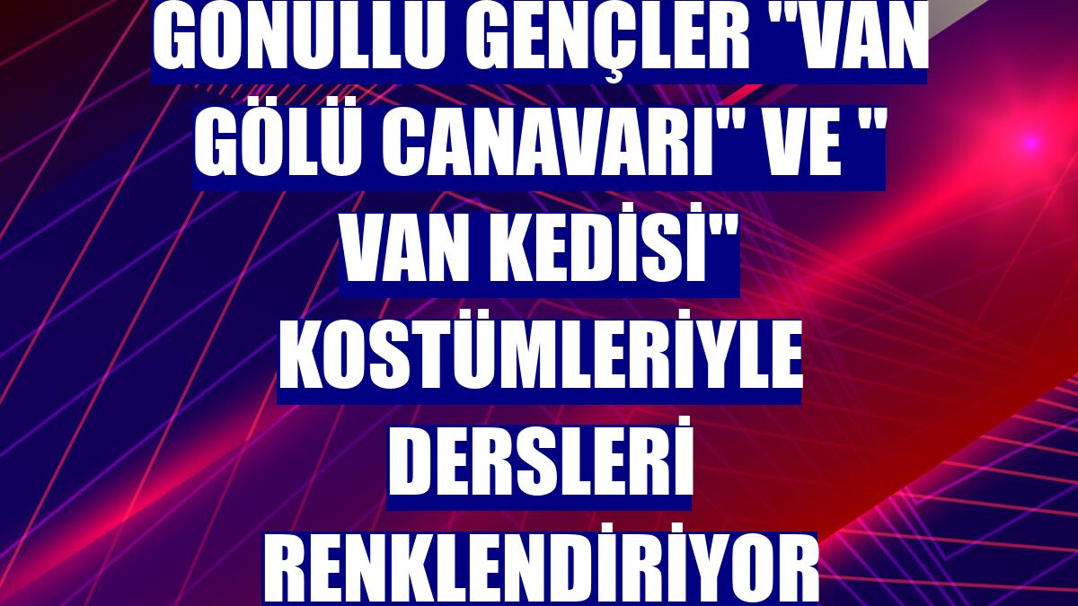 Gönüllü gençler "Van Gölü canavarı" ve " Van kedisi" kostümleriyle dersleri renklendiriyor