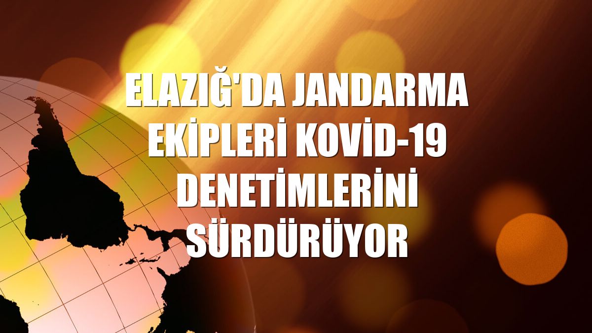 Elazığ'da jandarma ekipleri Kovid-19 denetimlerini sürdürüyor