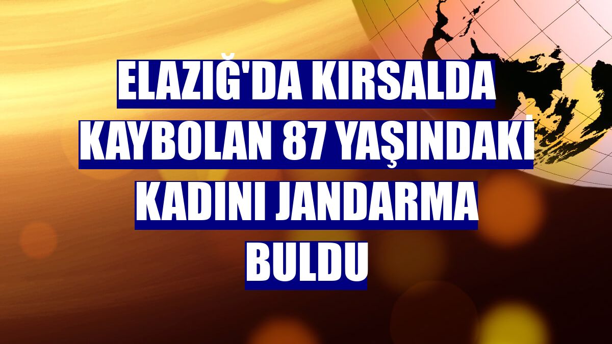 Elazığ'da kırsalda kaybolan 87 yaşındaki kadını jandarma buldu