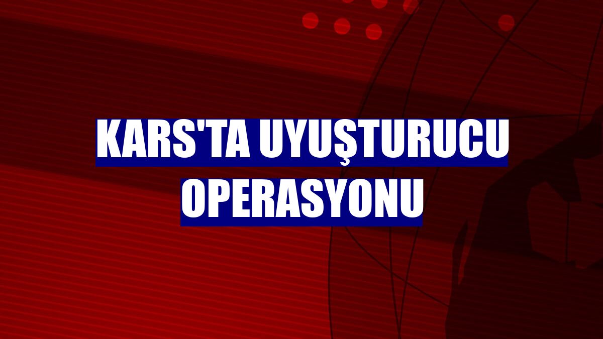 Kars'ta uyuşturucu operasyonu