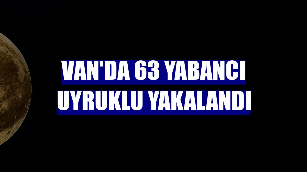 Van'da 63 yabancı uyruklu yakalandı