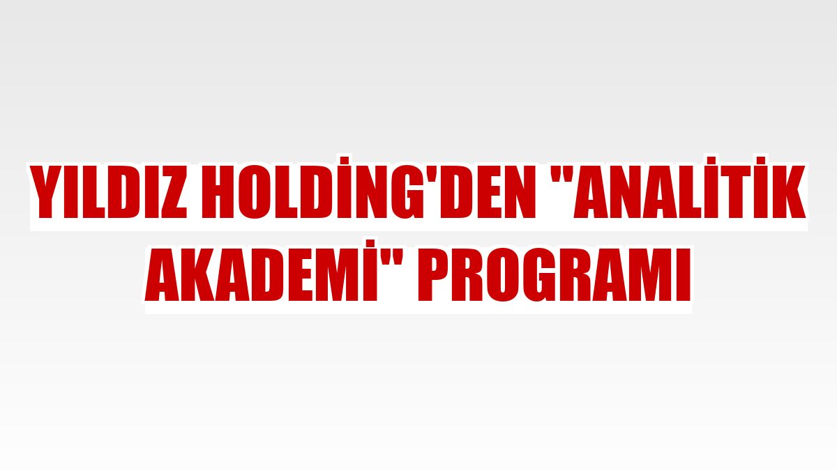 Yıldız Holding'den 'Analitik Akademi' programı