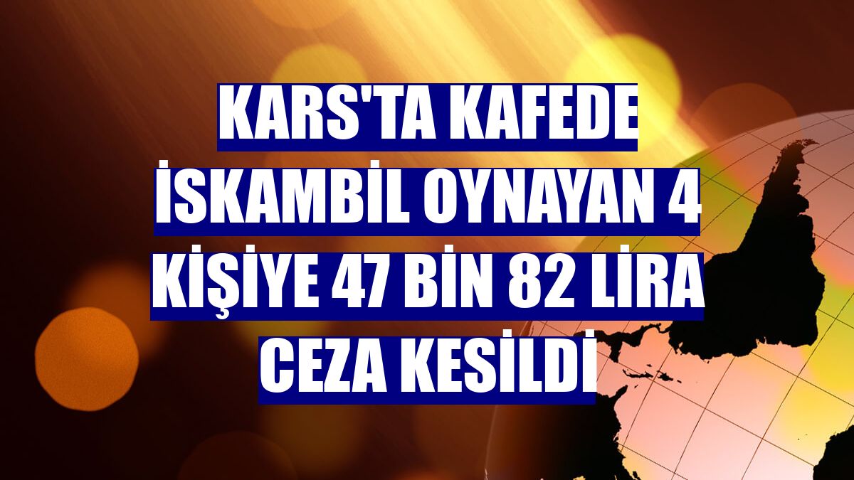 Kars'ta kafede iskambil oynayan 4 kişiye 47 bin 82 lira ceza kesildi