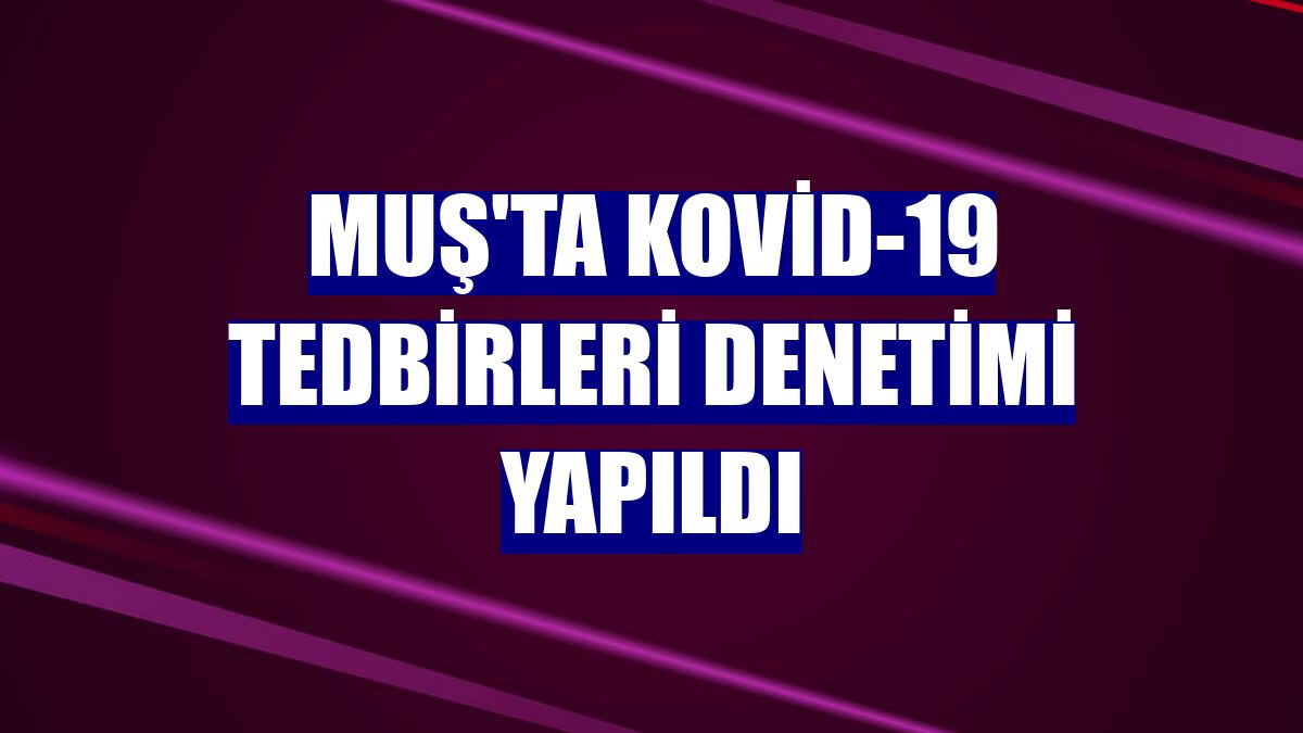 Muş'ta Kovid-19 tedbirleri denetimi yapıldı