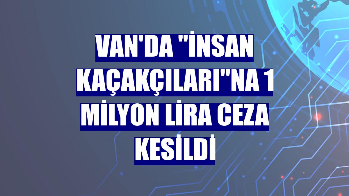 Van'da "insan kaçakçıları"na 1 milyon lira ceza kesildi