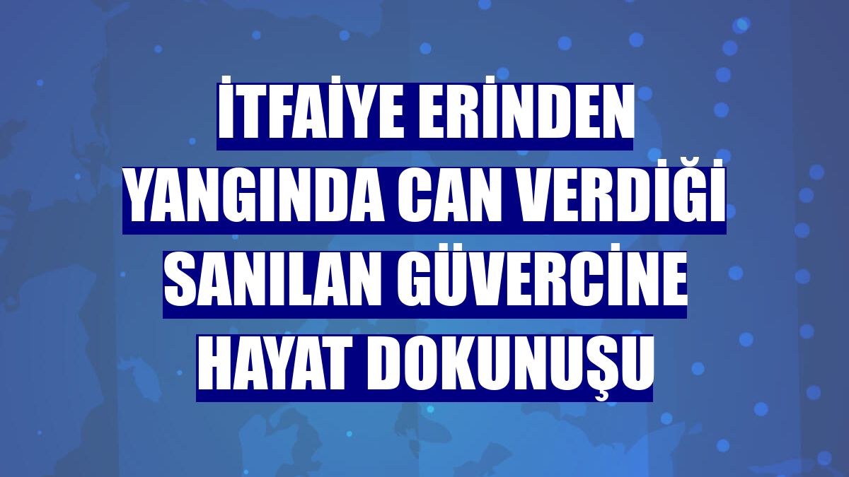 İtfaiye erinden yangında can verdiği sanılan güvercine hayat dokunuşu